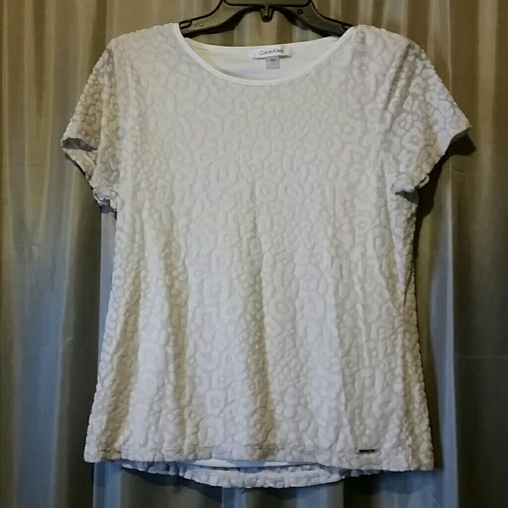 Calvin Klein Animal Print Velvet Shirt.